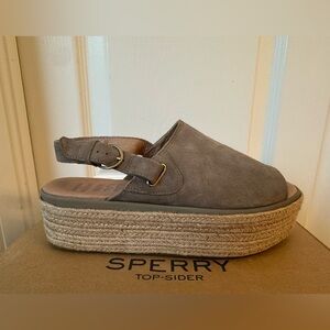 Sperry Women's taupe Suede Platform Sandals